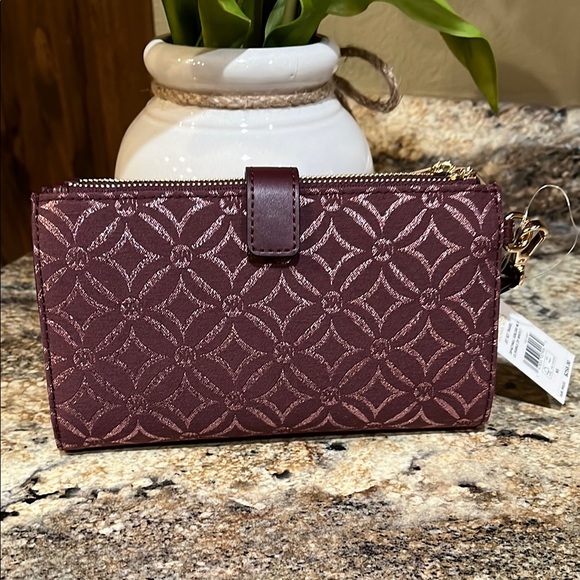 MICHAEL KORS NWT MIRELLA DOUBLE ZIP WALLET (OXBLOOD) - Picture 5 of 8